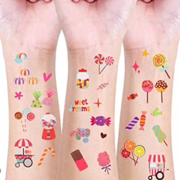 24 Sheets Candyland Temporary Tattoos, Birthday Decorations / Party Favors - Picture 1 of 10